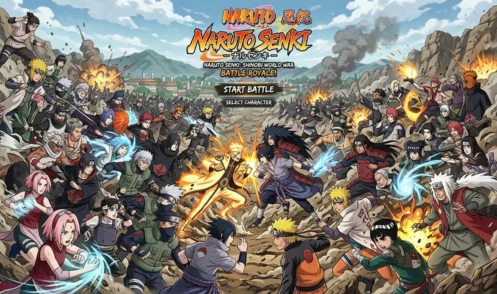A dynamic scene from Naruto Shippuden: Ultimate Ninja Storm 4, featuring Naruto and Sasuke in an intense fight.