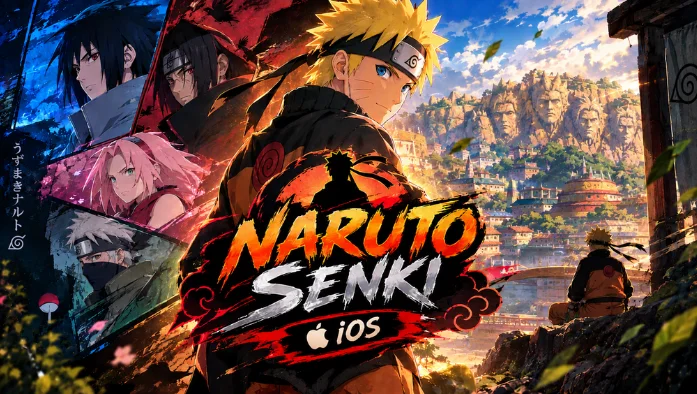 Visual representation of Naruto Senki for iOS, highlighting dynamic gameplay and various Naruto characters in action.